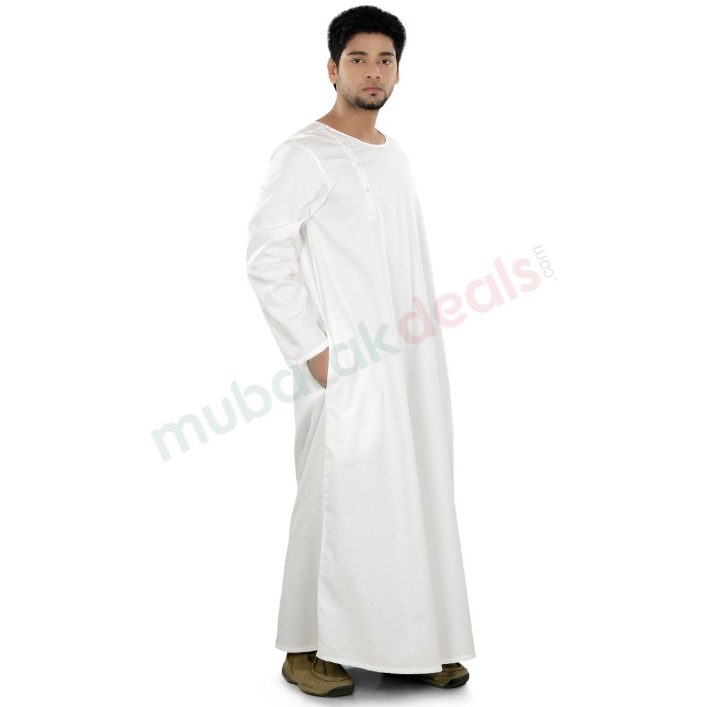 Shop Online for Amazing Quality of Aarish White Galabiyya with Made of ...